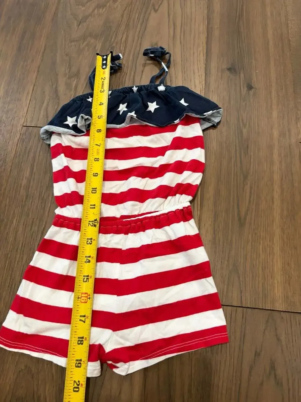 The Children's Place Girls USA Stars and Stripes Ruffled Romper